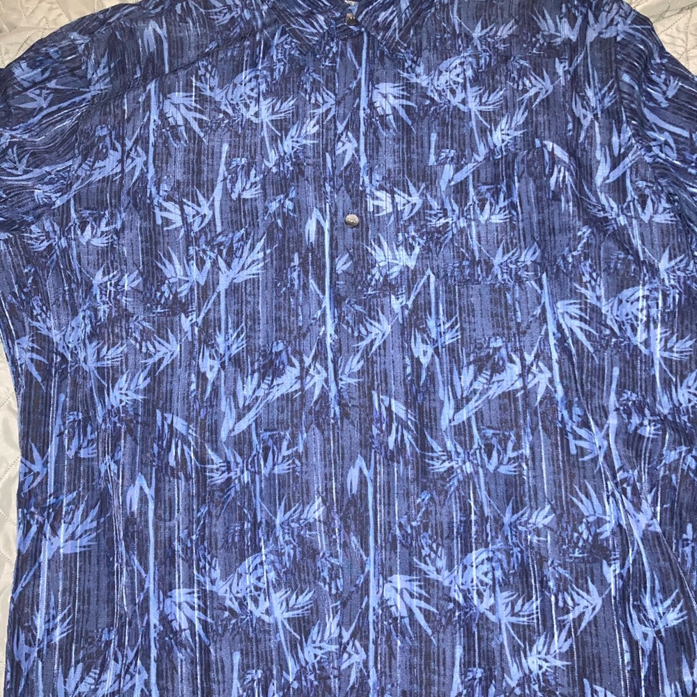 Blue Patterned Dress Shirt